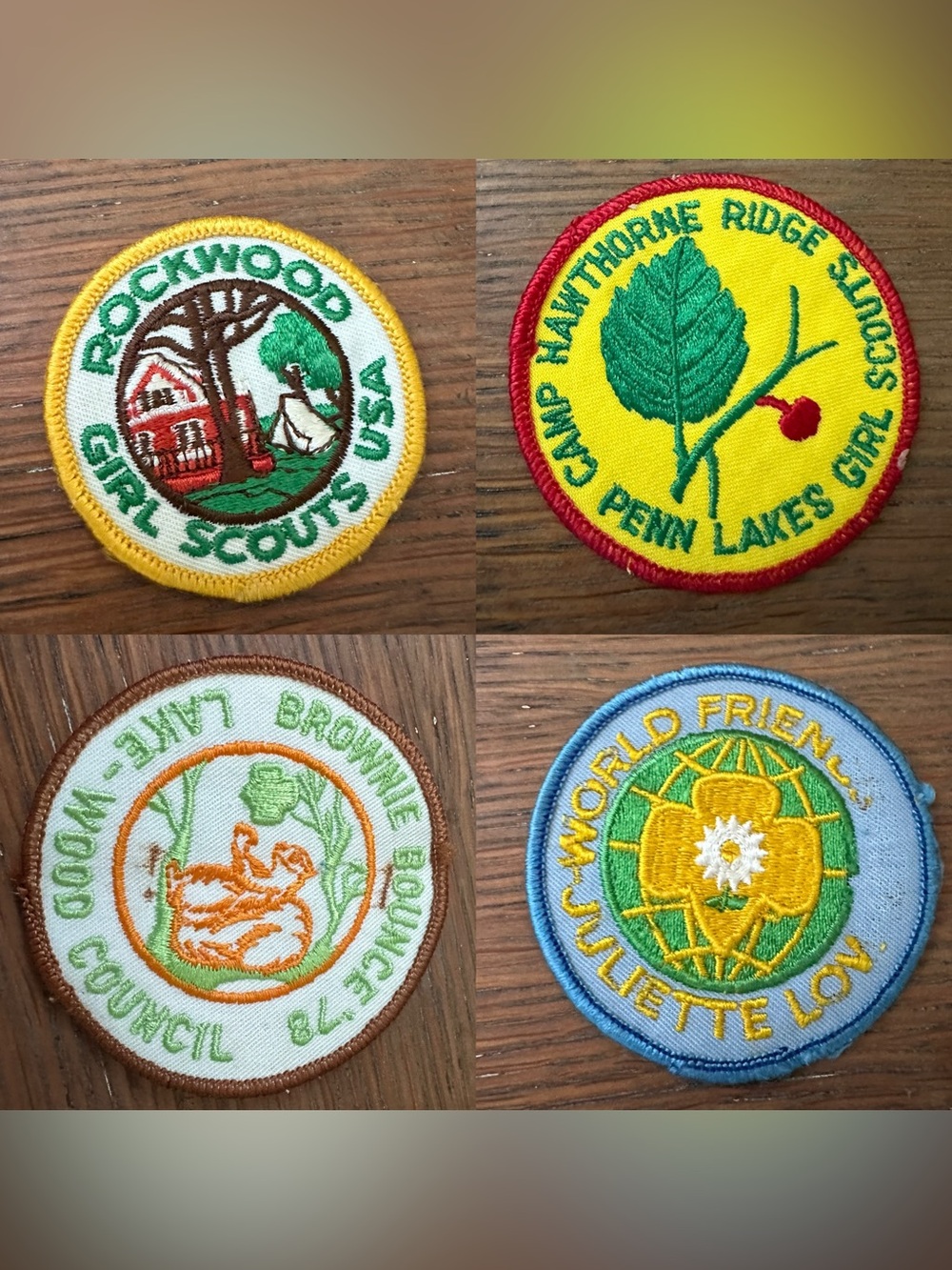 Vintage 1970s Girl Scouts badges and patches a lot of four